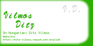 vilmos ditz business card
